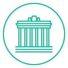 Acropolis of Athens line icon.