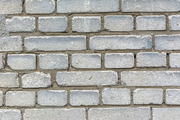 Old brick wall background, white brick texture