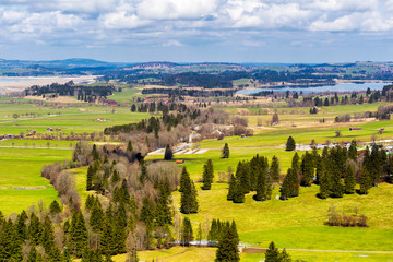 Naklejka premium View of Fussen Village and Landscape, Bavaria, Germany
