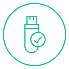 USB flash drive line icon.