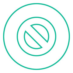 Fototapeta premium Not allowed sign line icon.
