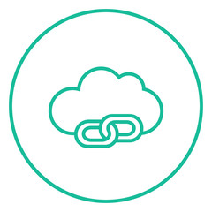 Cloud computing line icon.
