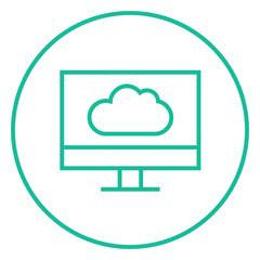 Cloud computing line icon.