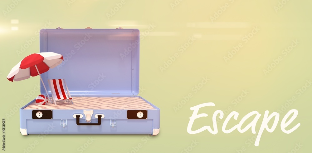 Poster composite image of image of a suitcase