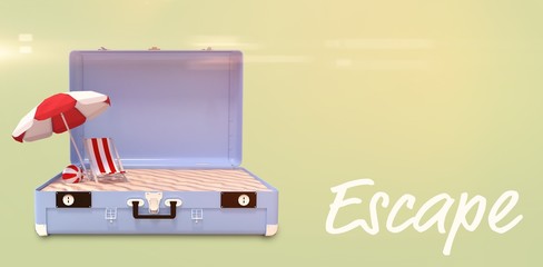 Composite image of image of a suitcase