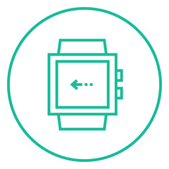 Smartwatch line icon.