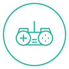 Joystick line icon.