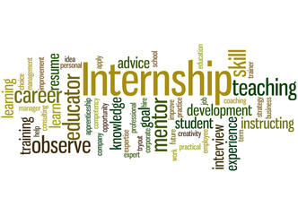 Internship, word cloud concept 5