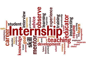 Internship, word cloud concept 9
