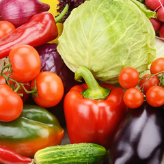 bright background of vegetables