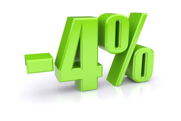 4% discount on a white