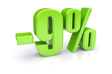 9% discount on a white