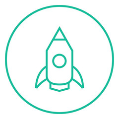 Rocket line icon.