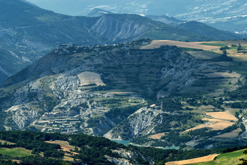 Fototapeta na wymiar Col-Saint-Jean (France), mountain landscape