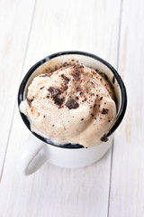 Homemade ice cream in cup