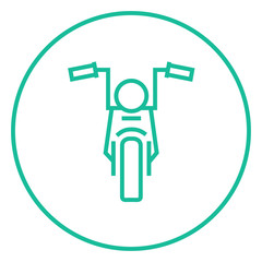 Motorcycle line icon.