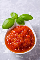Homemade sauce of vegetables