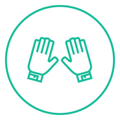 Obraz premium Motorcycle gloves line icon.