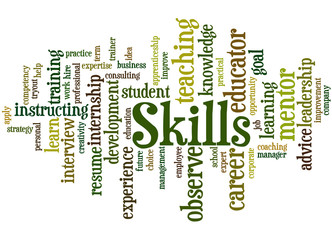 Skills, word cloud concept