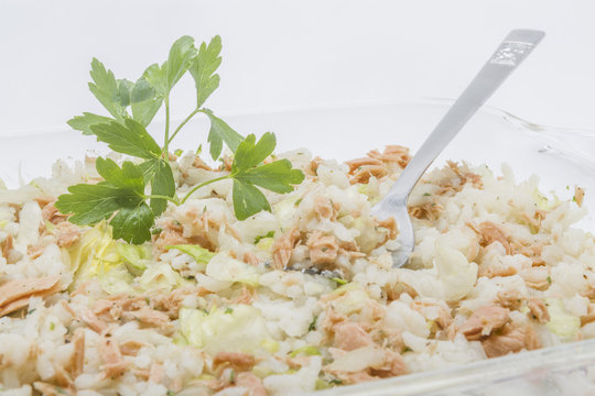 salade with tuna and rice