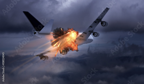 "Airplane explosion / terror attack" Stock photo and royalty-free ...