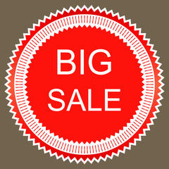 Big sale sign icon. Vector