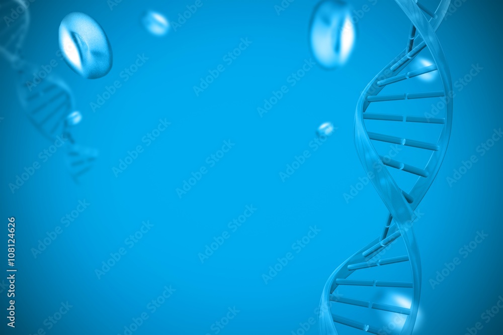 Poster composite image of image of dna helix