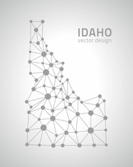 Fototapeta na wymiar Idaho polygonal vector map