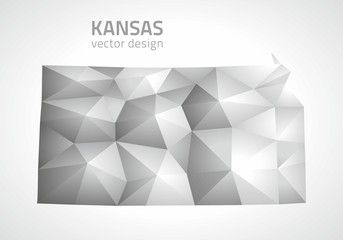 Kansas polygonal vector map