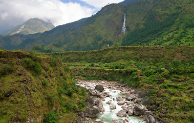 Fototapeta na wymiar Annapurna cirkut trek. The most beautiful trekking on the Himalaya mountains