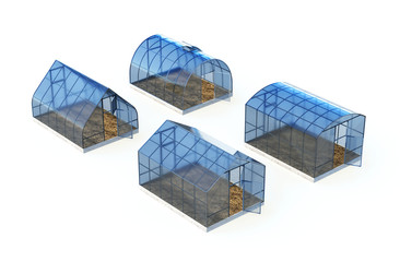 For greenhouse on white