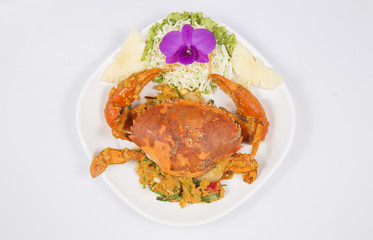 Stir Fried Crab with yellow curry powder