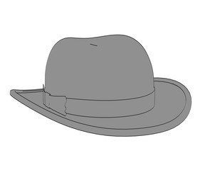 2d cartoon illustration of hat