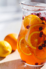 Fresh juice with fruits and berrys