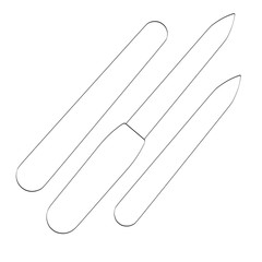 2d cartoon illustration of nail files