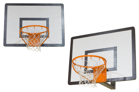 basketball backboard isolated on white background
