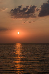 Sunrise over the sea in the morning