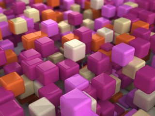 
Background with colorful 3d-cubes