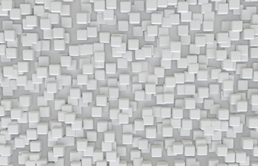 White background with glossy 3d-cubes