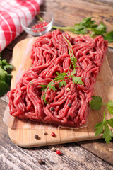 raw minced beef