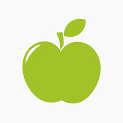 Green apple icon vector