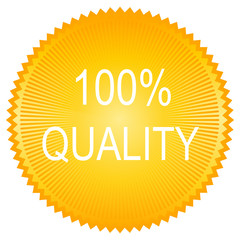 modern orange 100% quality sign