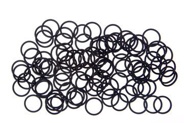 seals , gaskets and O-rings  isolated on white 
