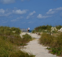 Sandy Pathway to a Southeast Florida Beach