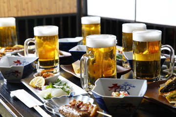 歓送迎会　ビール