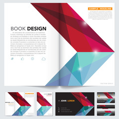 Vector abstract book cover, name card,brochure  template