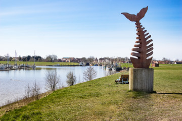 Landschaften Ostfriesland, Fischerdorf Greetsiel mit ihren Krabbenfischern
