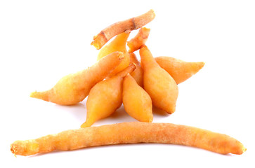 Fingerroot on white background