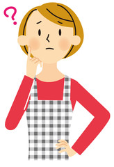 人物主婦　上半身　ポーズ