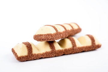 Chocolate Bars On White Background